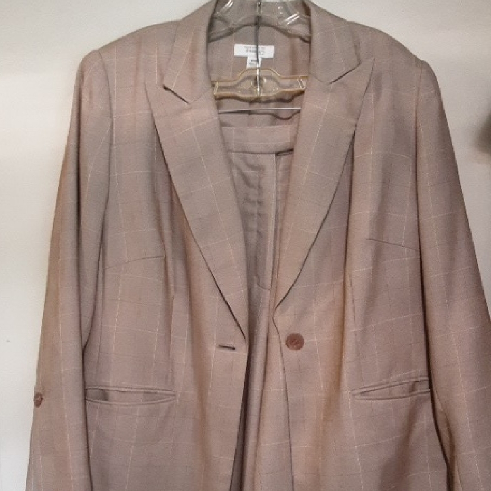 Women's Tan Blazer Pant Suit